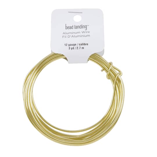 12 Gauge Gold Aluminum Wire by Bead Landing&#x2122;